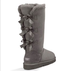 UGG Australia Gray Bailey Bow Boots
